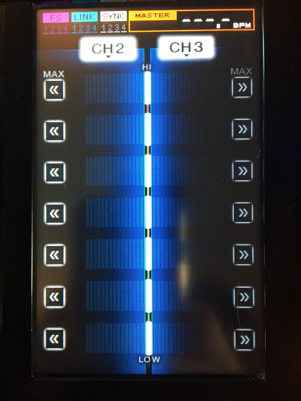 7 band cross-fader
